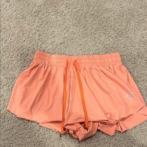 Peach Women's Shorts with Orange Accents